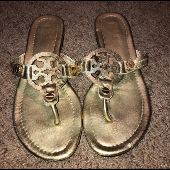 Tory Burch Shoes - Tory Burch Gold Miller Sandal